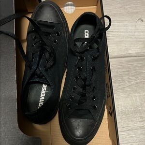 Converse Black Canvas Sneakers Low-Top Monochrome